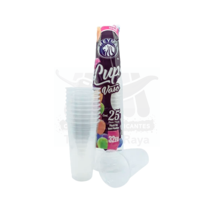Vaso Plastico Transparente 32 EU