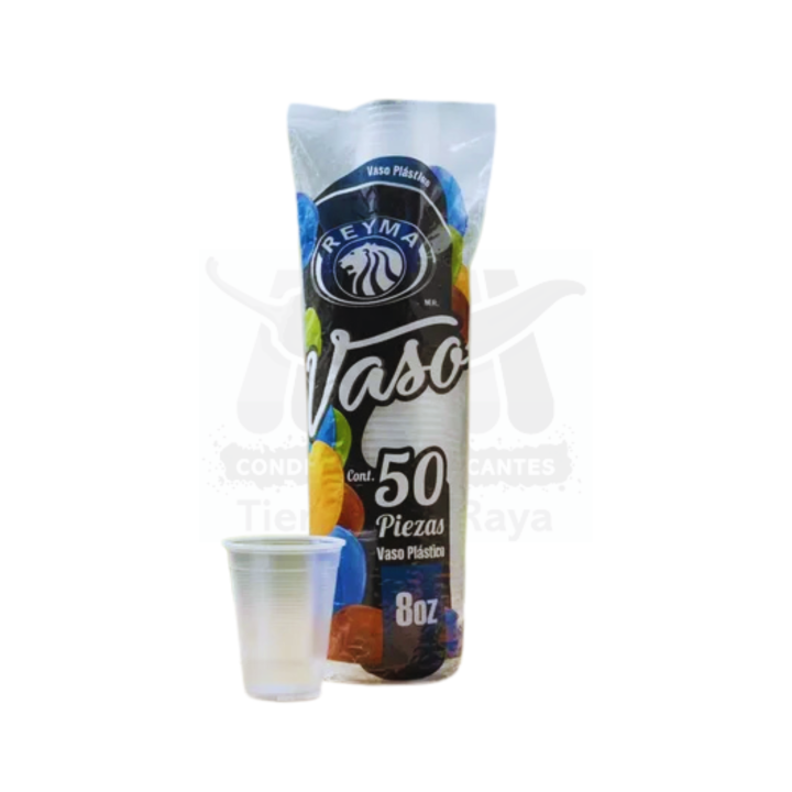 Vaso Plastico Transparente 8 oz