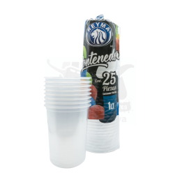 Vaso Plastico Transparente 1 lt