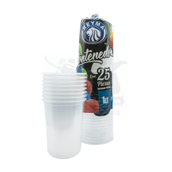 Vaso Plastico Transparente 1 lt