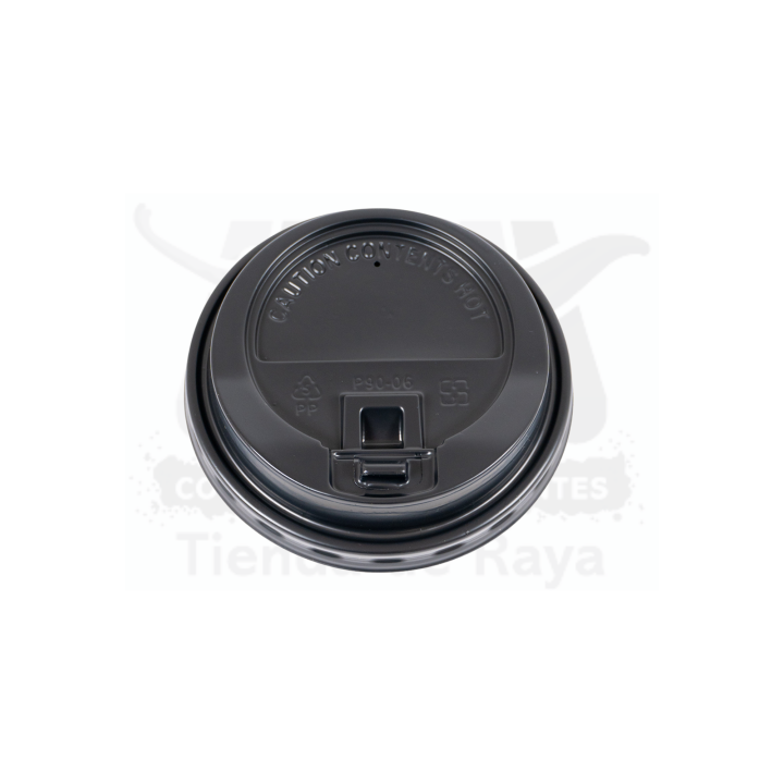 Tapa de Plastico Negra 8 oz