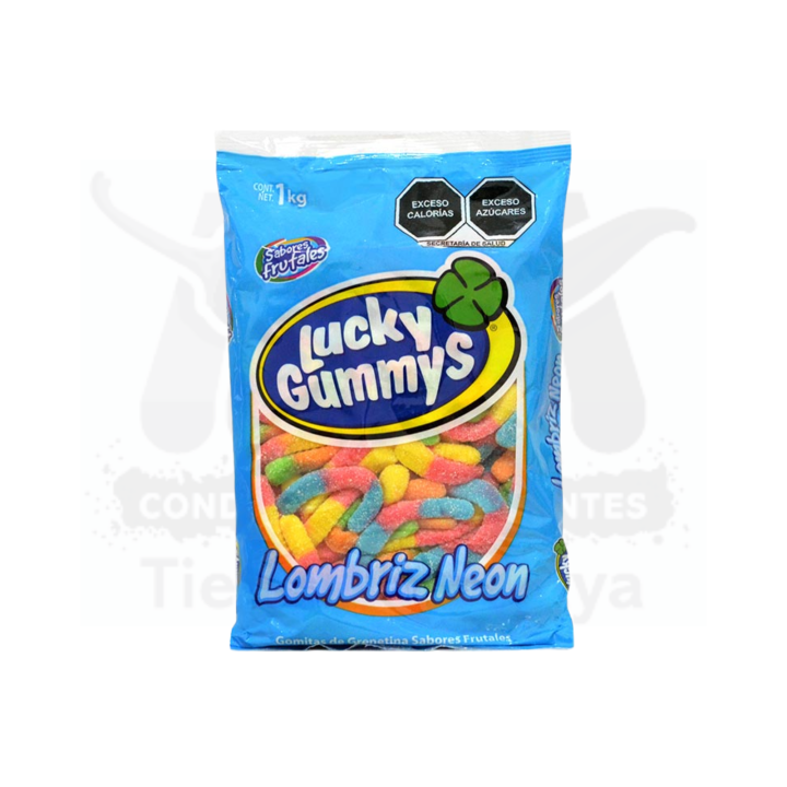 Goma Lombriz Neon Lucky Gummys