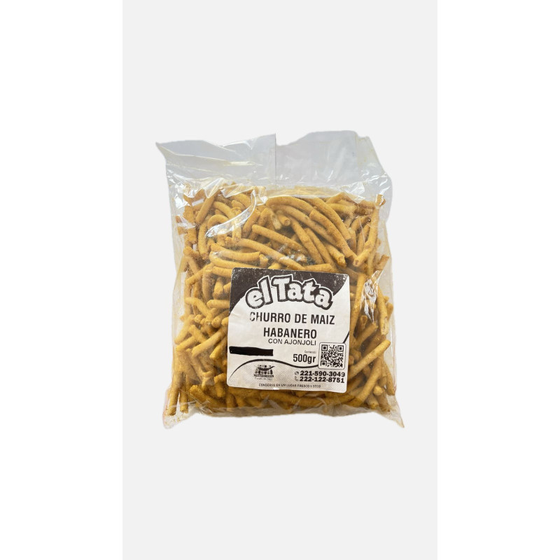 Churro De Maíz Con Ajonjolí Habanero  El Tata 500gr